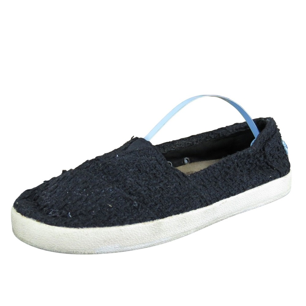 TOMS Women's Loafer Black Fabric Sz 7.5 Medium Used 2025